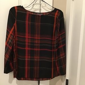 Vince Camuto plaid blouse